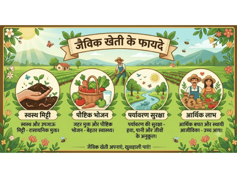 जैविक खेती से किसानों फायदे और नुकसान का सम्पूर्ण वर्णन